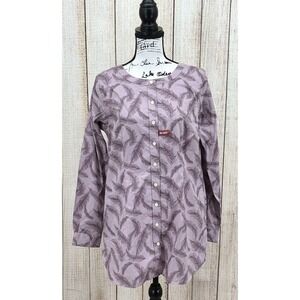 Duluth Trading Co. Wrinklefighter Tunic Shirt Size Medium NWT Feather